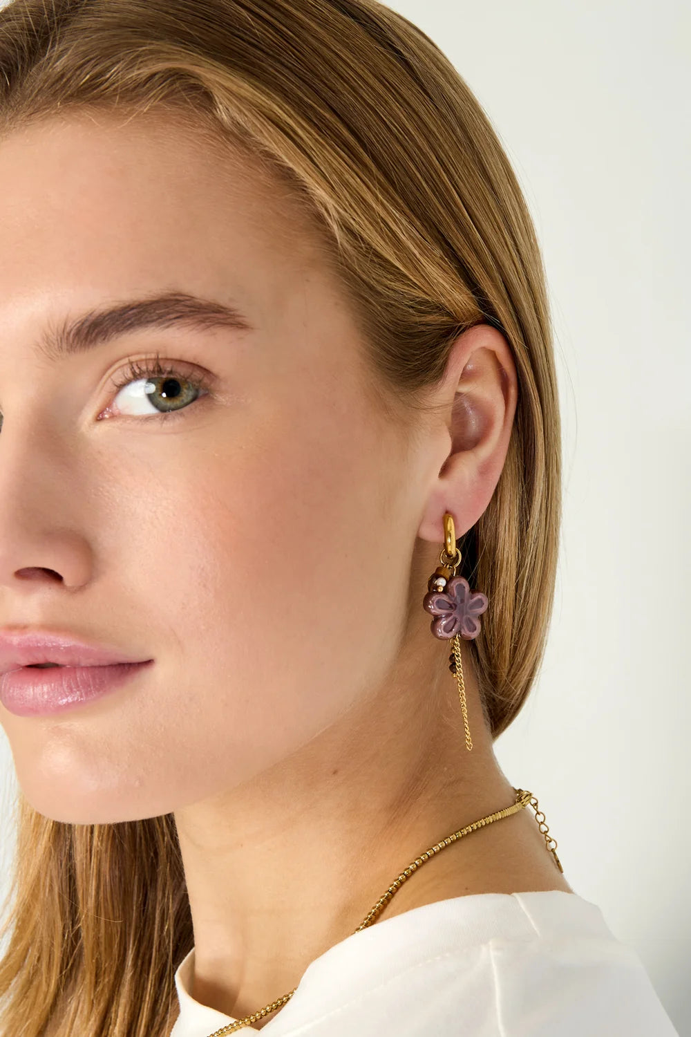 Dark Brown Flower Casual Daily Simple Series Women's Earing