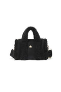 Shoulder Patchwork Casual Cotton Daily black colour bag