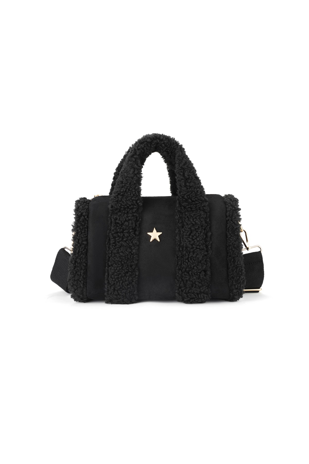 Shoulder Patchwork Casual Cotton Daily black colour bag