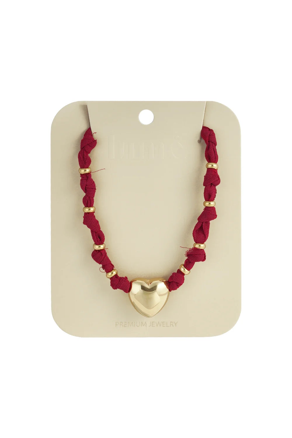 Wine Red Heart Casual Daily Simple Series Women's Jewelry