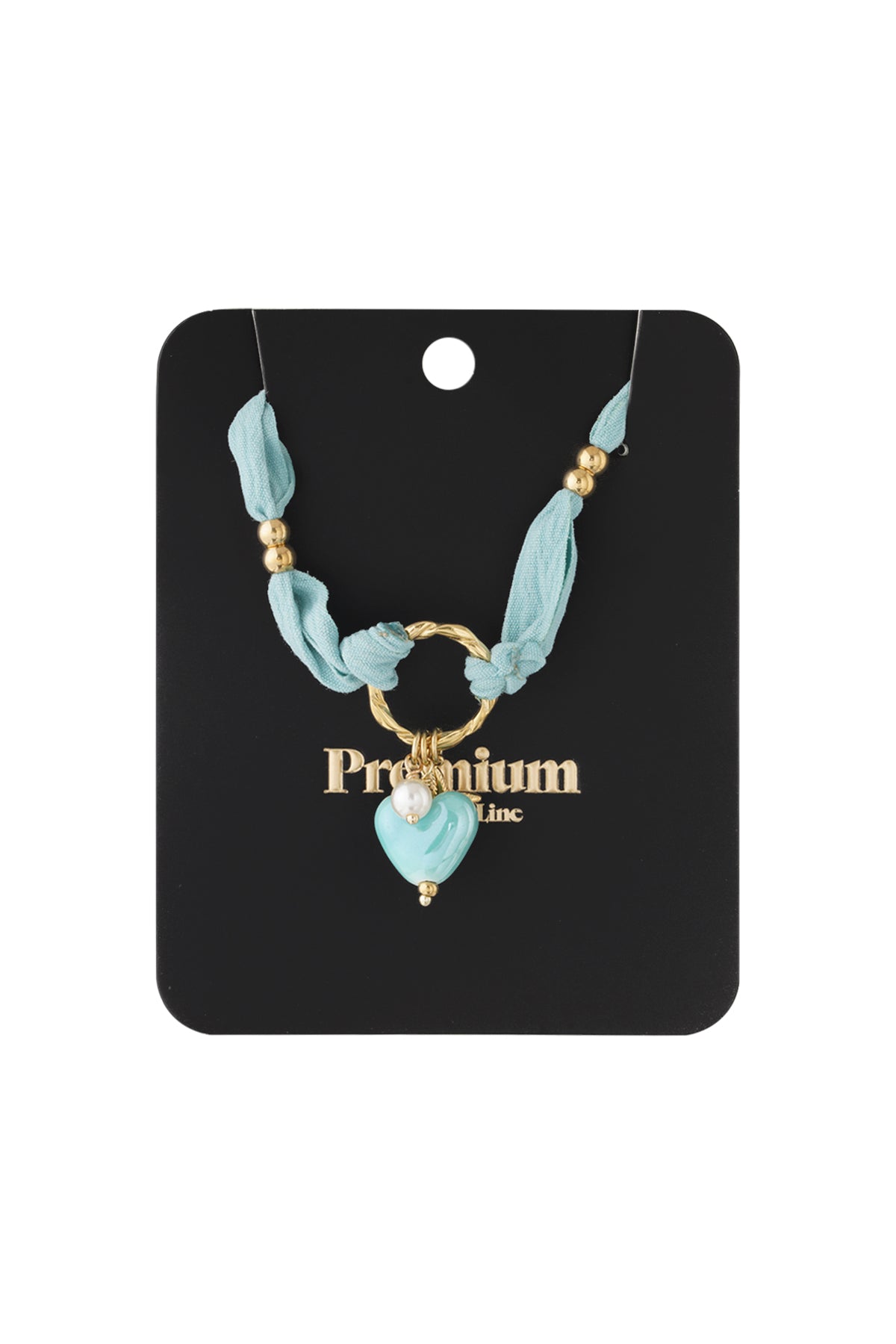 Flower Necklace - sky blue
