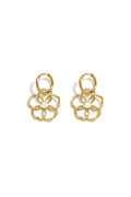 14K Gold Plated Stainless Steel Flower drop Simple Daily Simple Series Women's Earing
