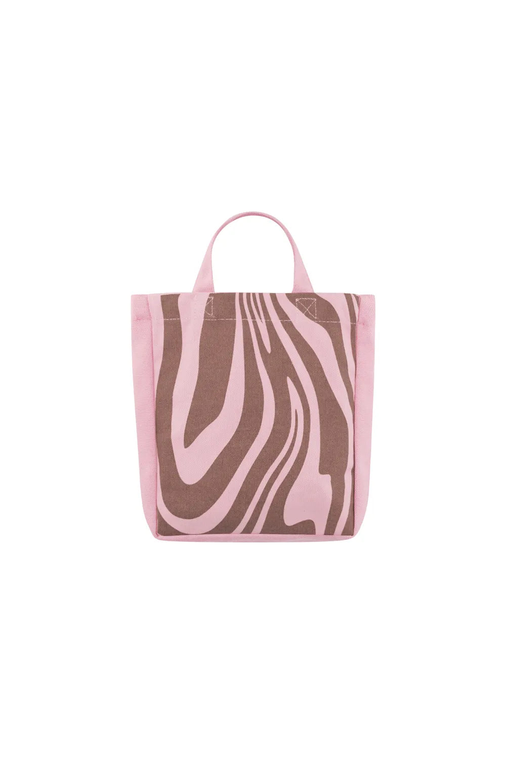 Small Canvas Bag Zebra - Pink Brown