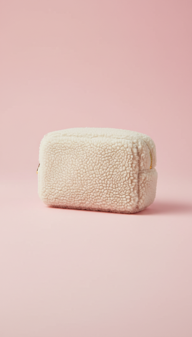 Sherpa Pouch Mini Bag with Pink Lining