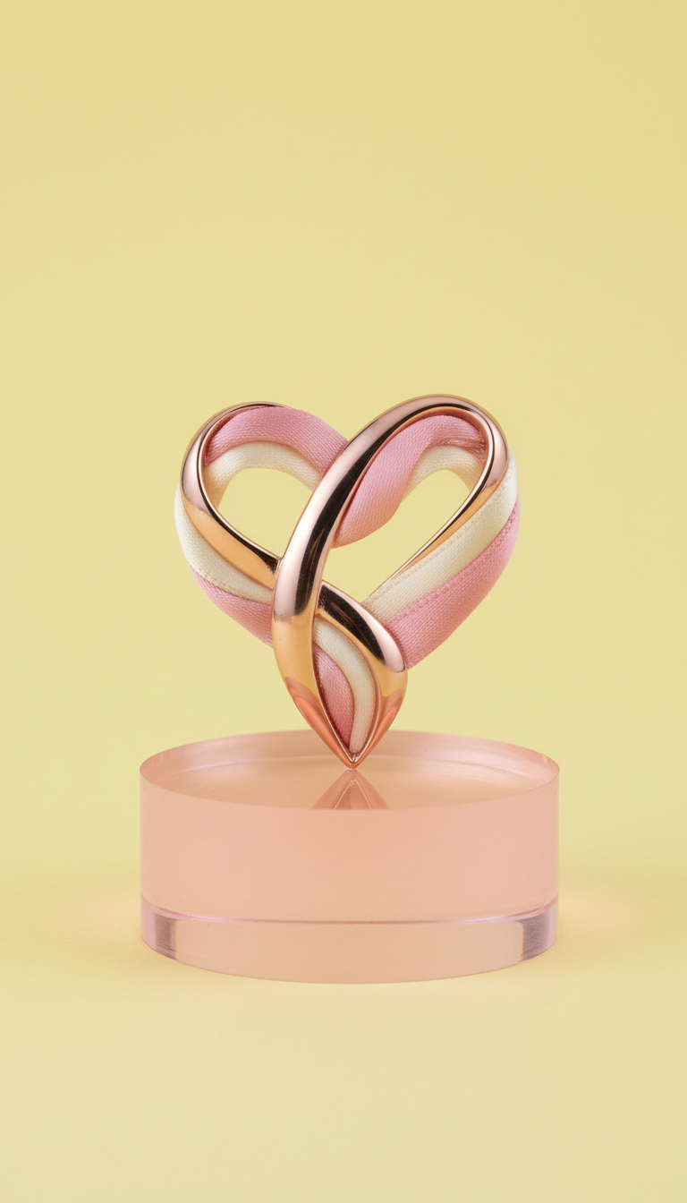 Ribbon Heart Necklace with Velvet Bow